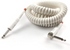 SONICAKE VGC-50 Instrument Coiled Cable 32Feet/10M (1/4 Right Angle to Straight) - White