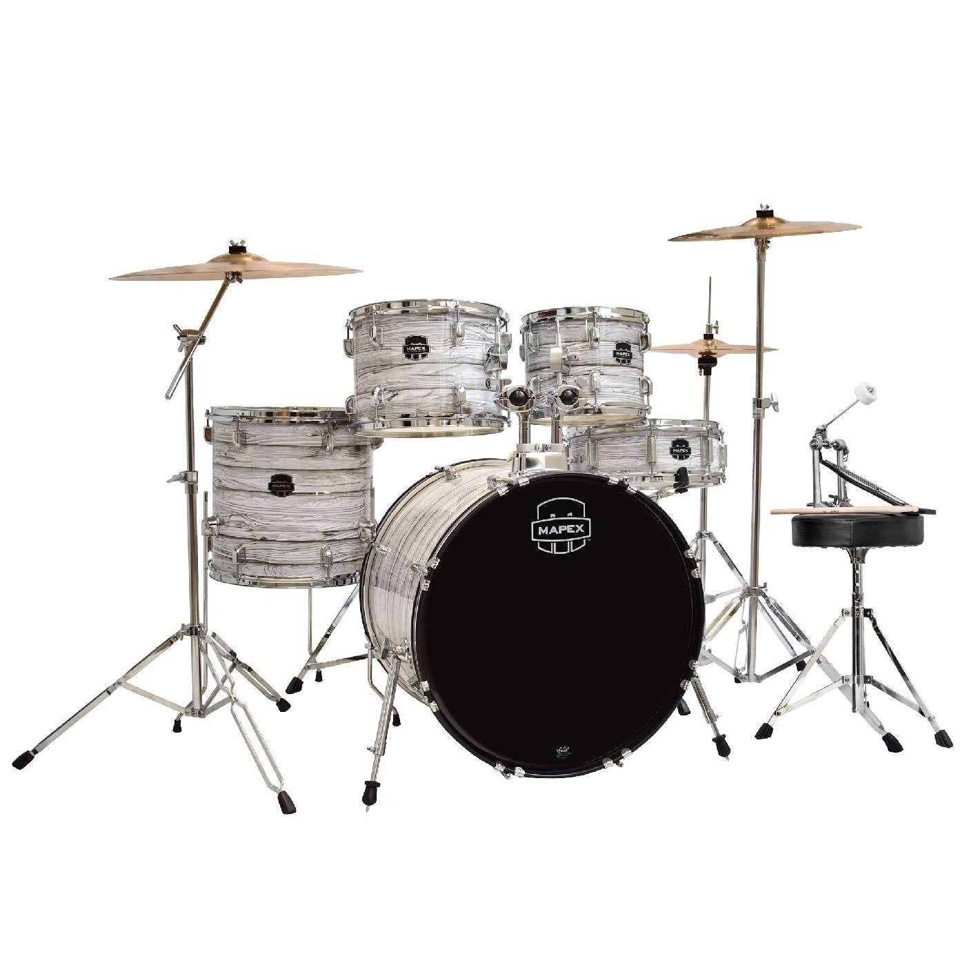 Mapex PRODIGY PDG5295FTC | 5-Piece Drum Set + 5 Pieces Hardware with Throne & Cymbals (14