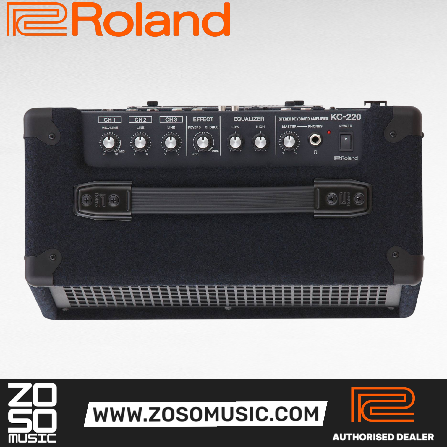 Roland KC-220 - 30 Watt 2x6.5", 3 Channel Keyboard Amplifier |  ROLAND |  AMPLIFIER-CABINET |  Zoso Music