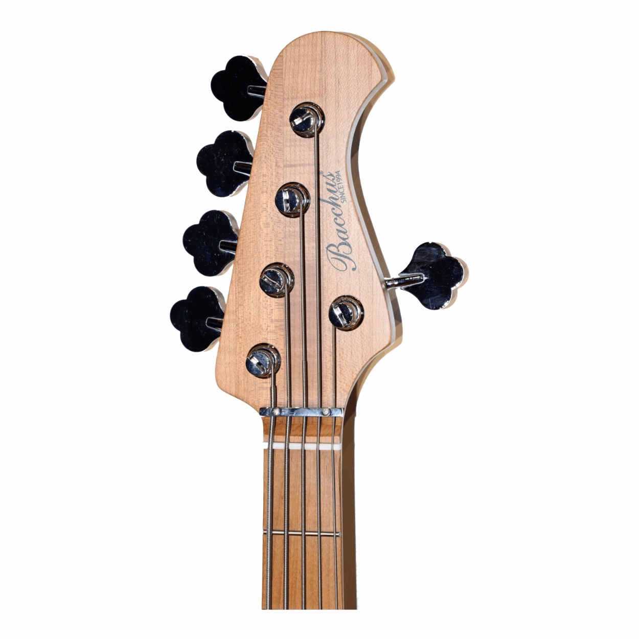 Bacchus Wjb5-630-rsm/m-blk Universe Series Roasted Maple 5-string Electric Bass, Black With Bag