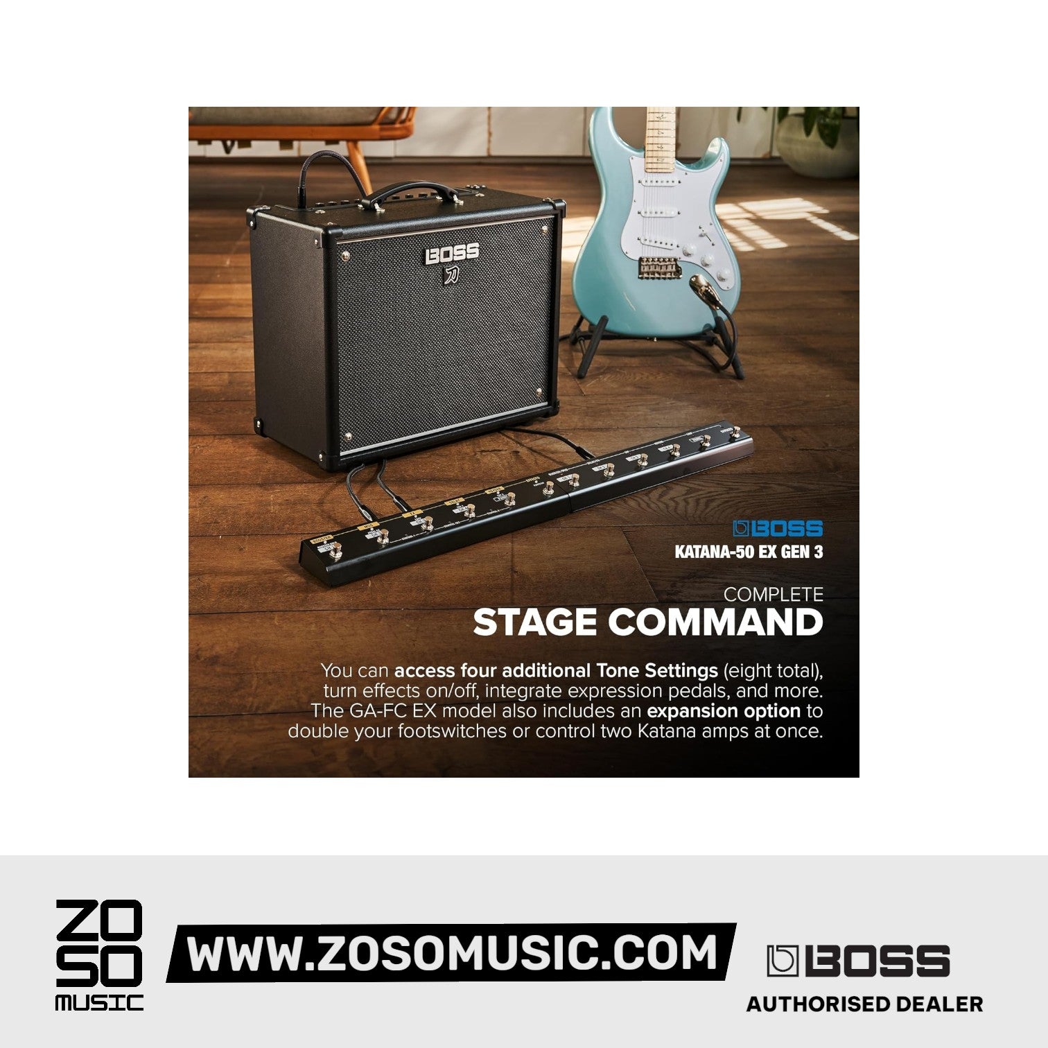 Boss Katana 50 EX G3 - Gen 3 50-watt 1x12'' Guitar Combo Amplifier |  BOSS |  AMPLIFIER-CABINET |  Zoso Music