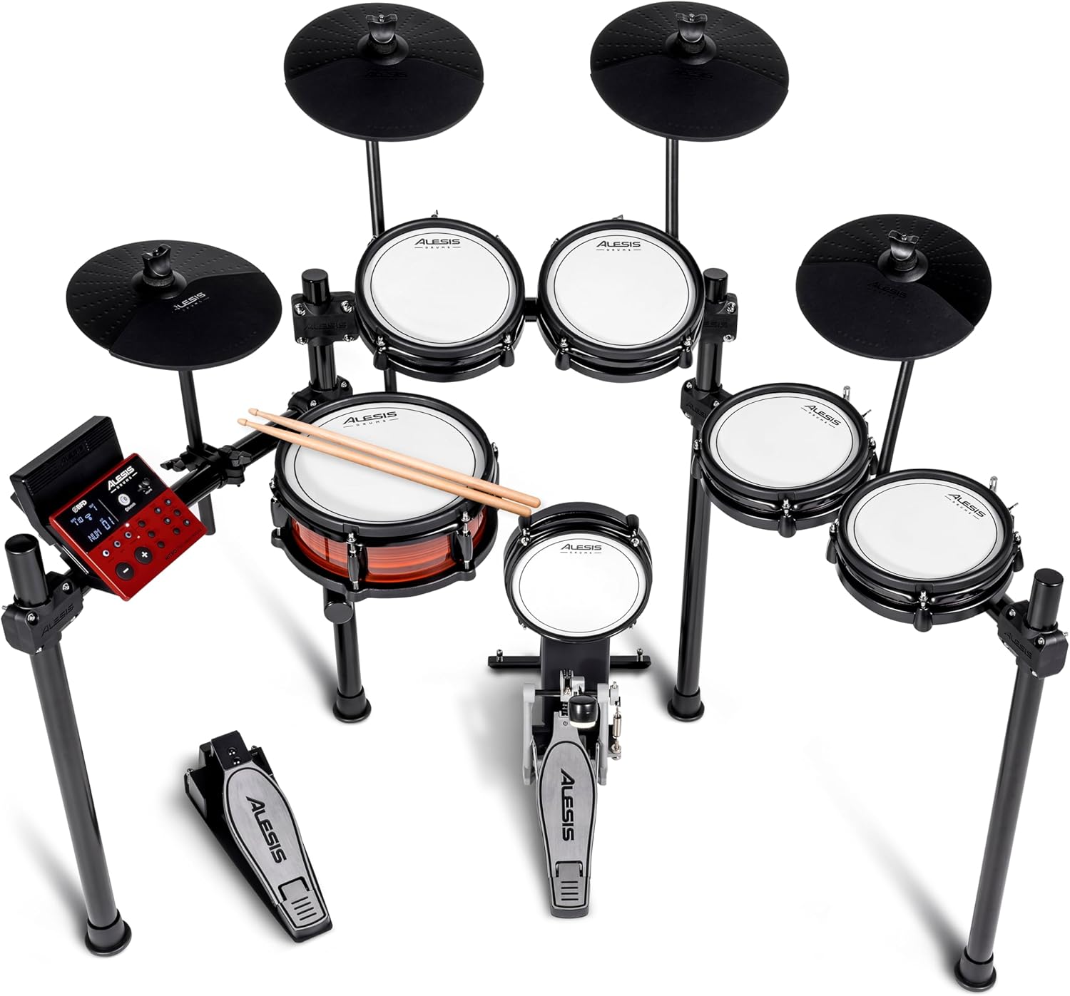 Alesis Nitro Pro XL 10-Piece Electronic Drum Kit With Mesh Heads & Bluetoothv | Zoso Music Sdn Bhd