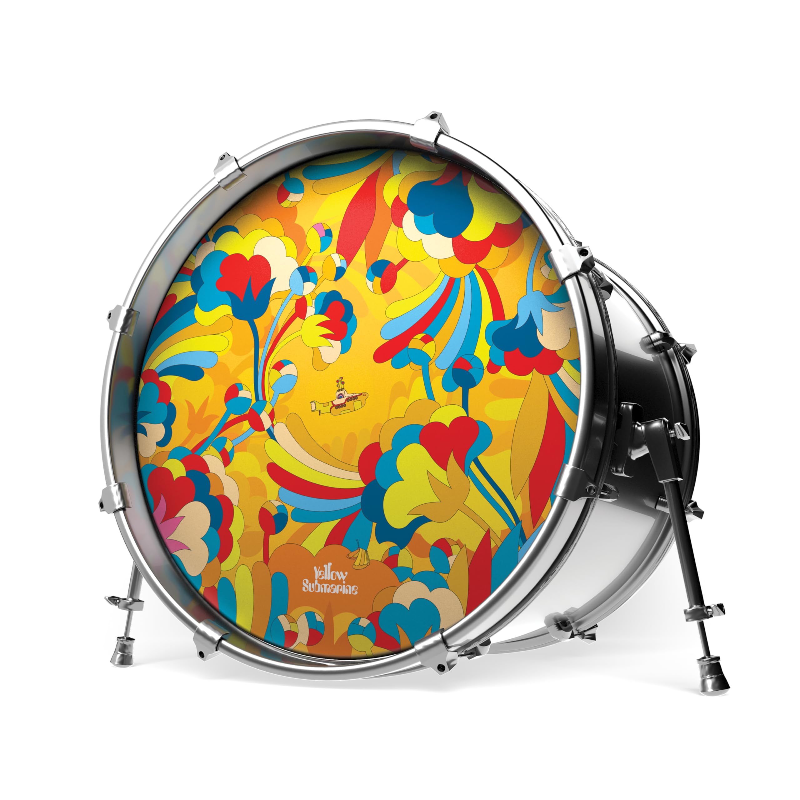Evans Yellow Submarine Resonant Bass Drumhead, Primrose Prairie |  EVANS |  DRUMHEAD |  Zoso Music