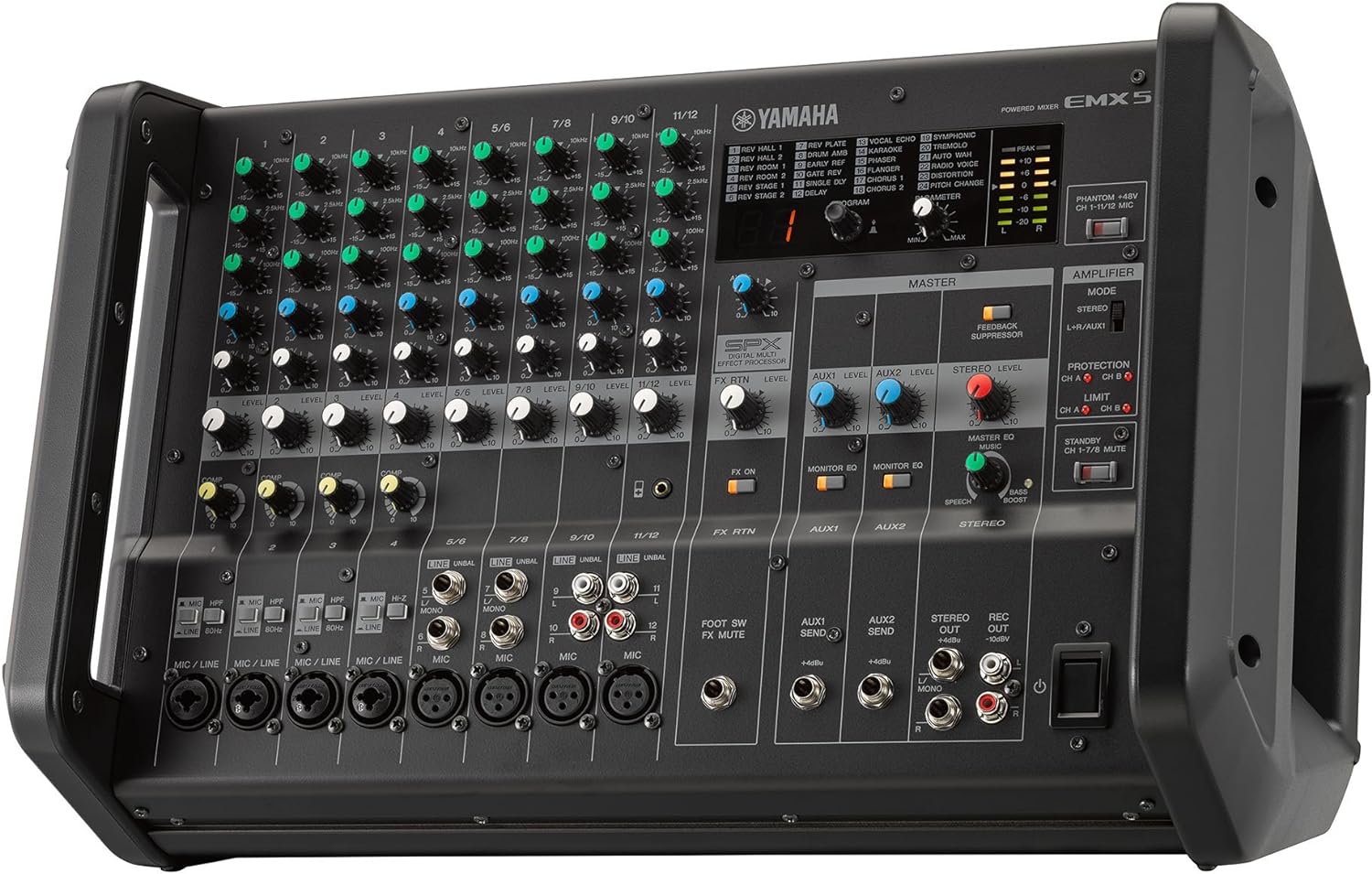 Yamaha EMX5 12-channel 1260W Powered Mixer |  YAMAHA PRO AUDIO |  MIXER-POWERED |  Zoso Music