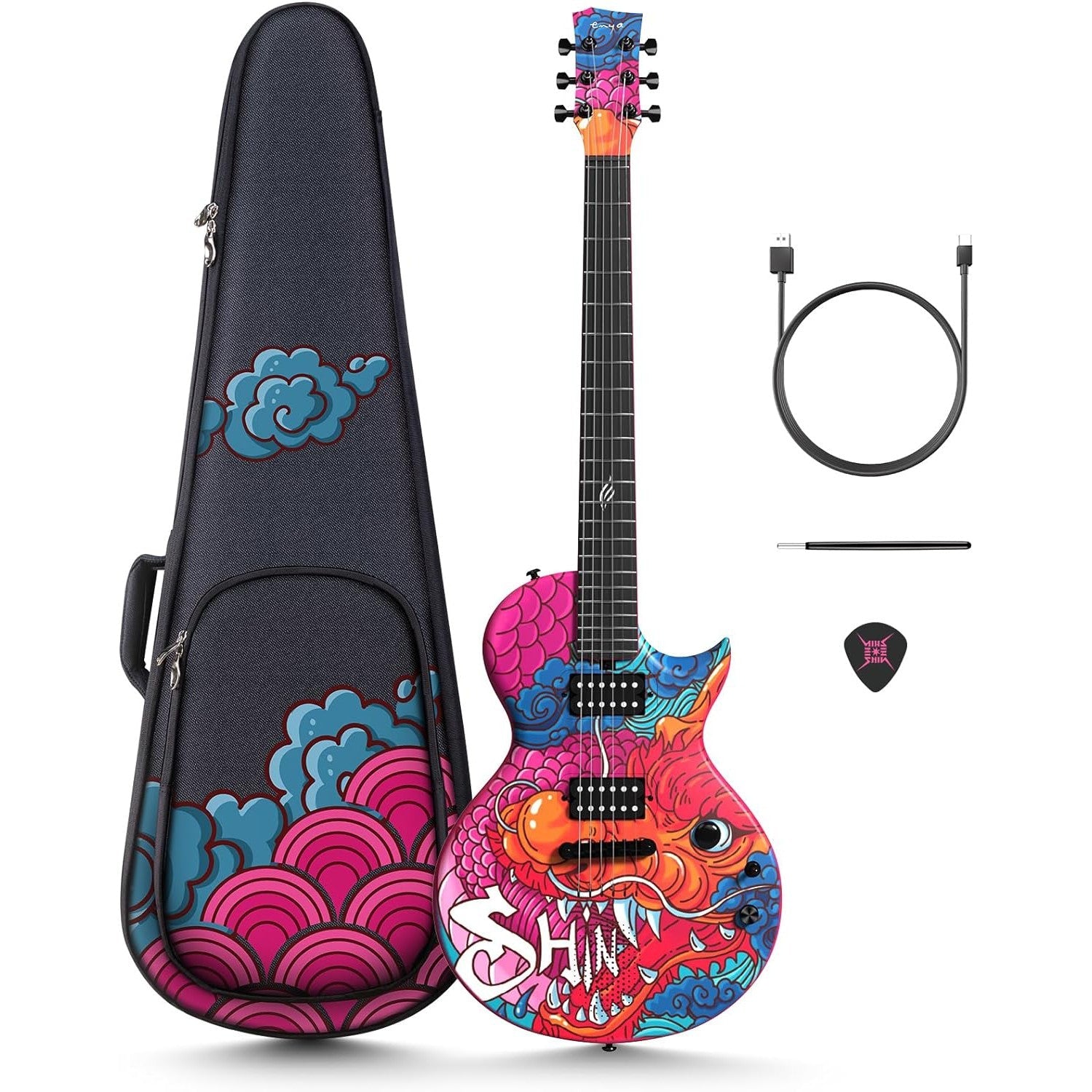 Enya Nova GO Sonic Electric Guitar Dragon
