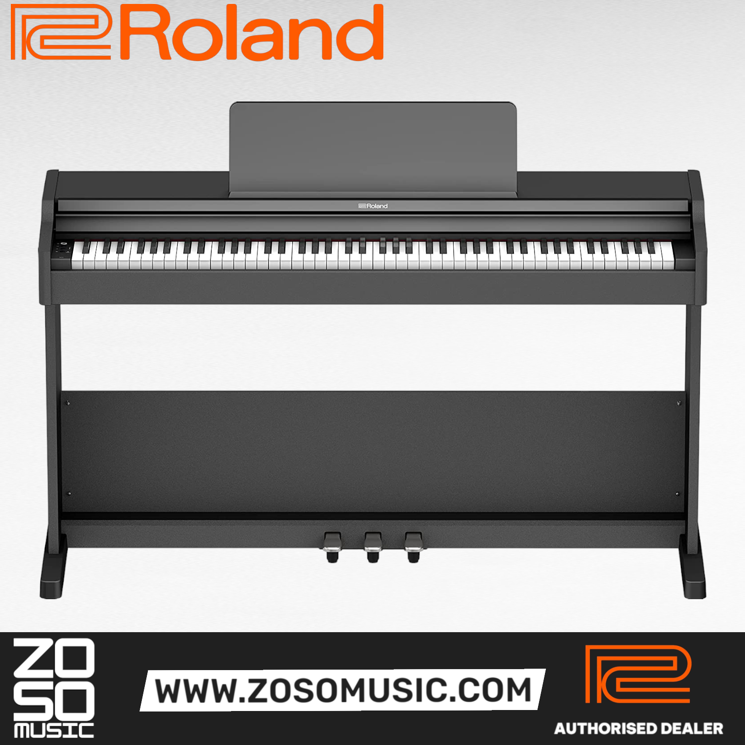 Roland RP107 Digital Piano with FREE RH-5 Headphone and Piano Bench - Black |  ROLAND |  PIANO-DIGITAL |  Zoso Music