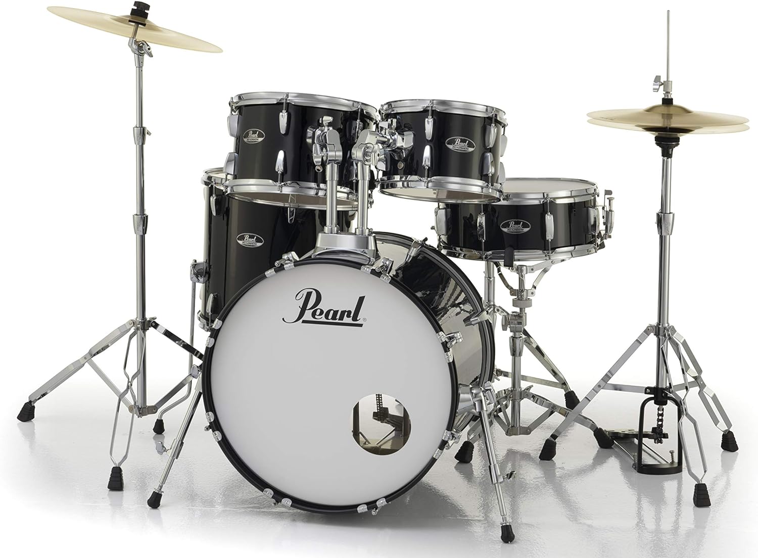 Pearl Roadshow Drum Set 5-Piece Complete Kit W/out Cymbals and Stands, Jet Black |  PEARL |  DRUM-ACOUSTIC |  Zoso Music