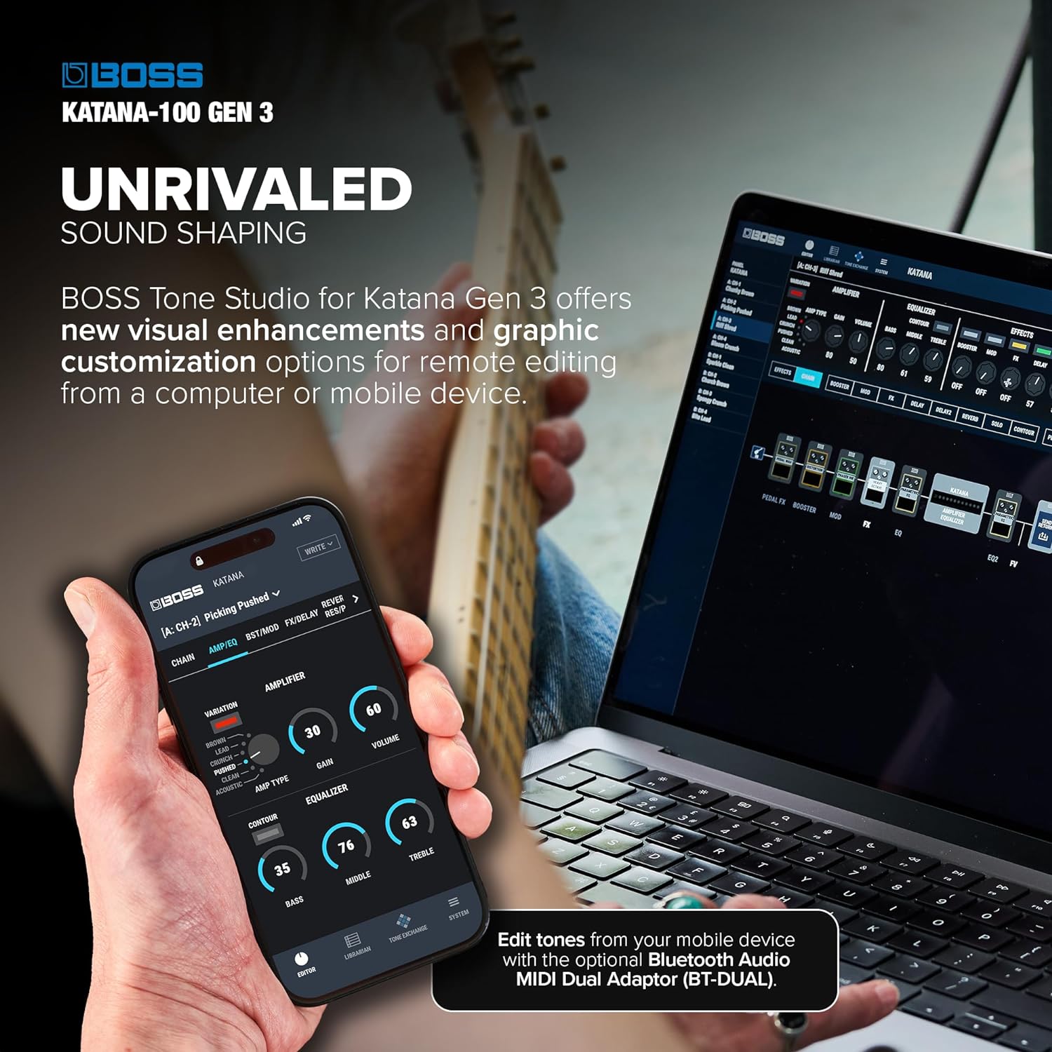 Boss Katana 100 G3 - Gen 3 100-watt 1x12'' Guitar Combo Amplifier |  BOSS |  AMPLIFIER-CABINET |  Zoso Music