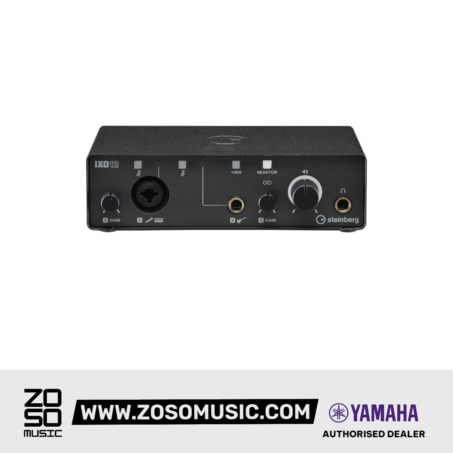 Yamaha Steinberg IXO12 2x2 USB Audio Interface - Black |  YAMAHA PRO AUDIO |  AUDIO INTERFACE |  Zoso Music