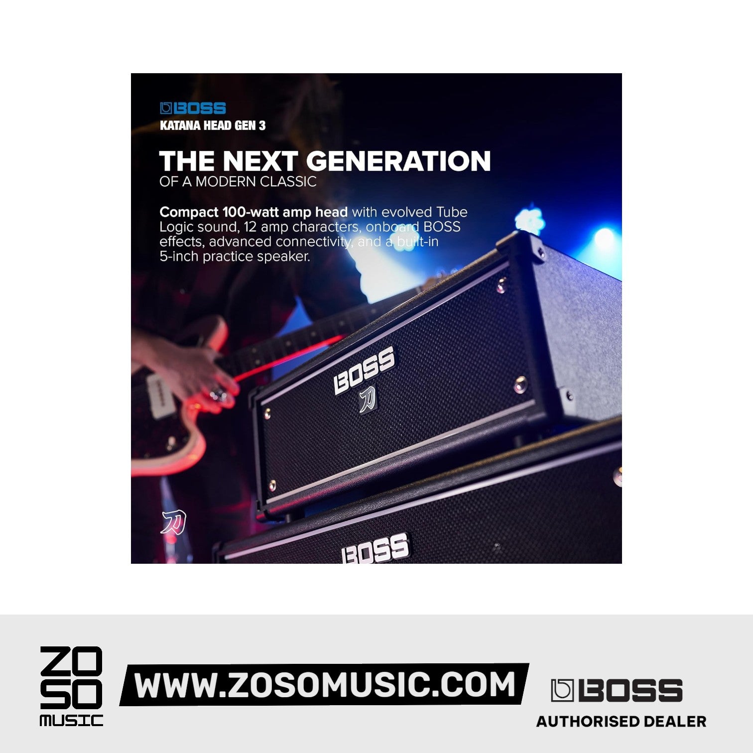 Boss Katana Head Gen 3 100-watt Guitar Amplifier Head |  BOSS |  AMPLIFIER-CABINET |  Zoso Music