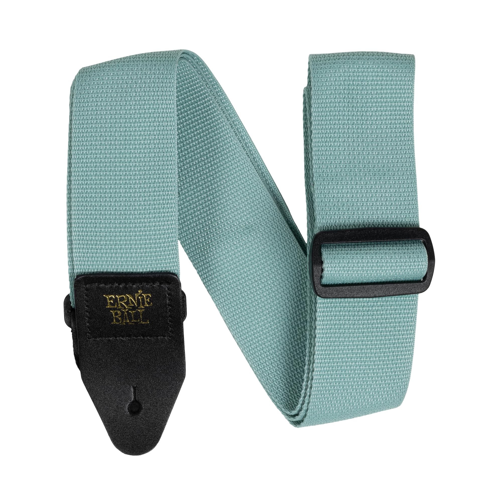 Ernie Ball P05375 Polypro Guitar Strap With Leather Ends, Tidal Green | Zoso Music Sdn Bhd
