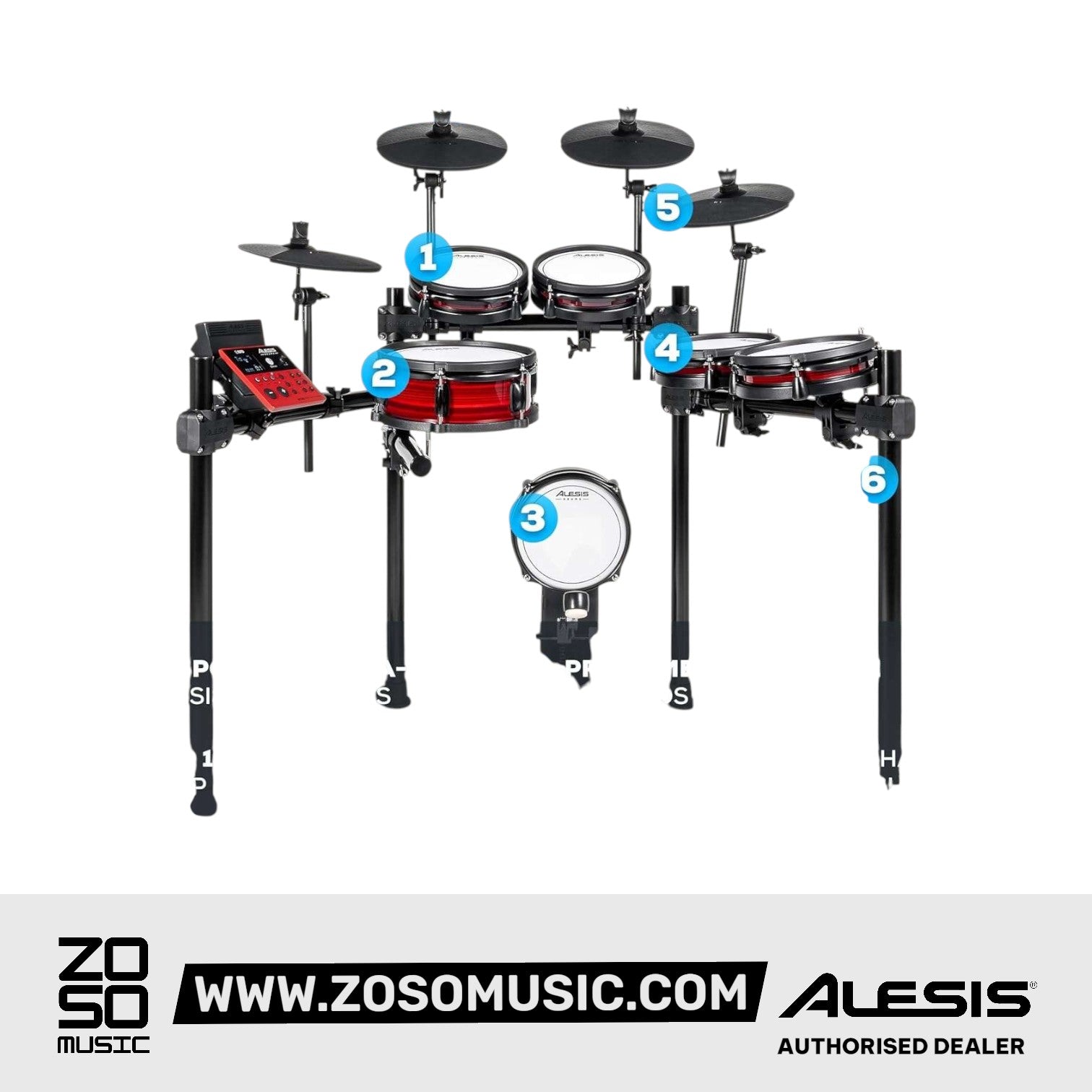 Alesis Nitro Pro XL 10-Piece Electronic Drum Kit With Mesh Heads & Bluetooth
