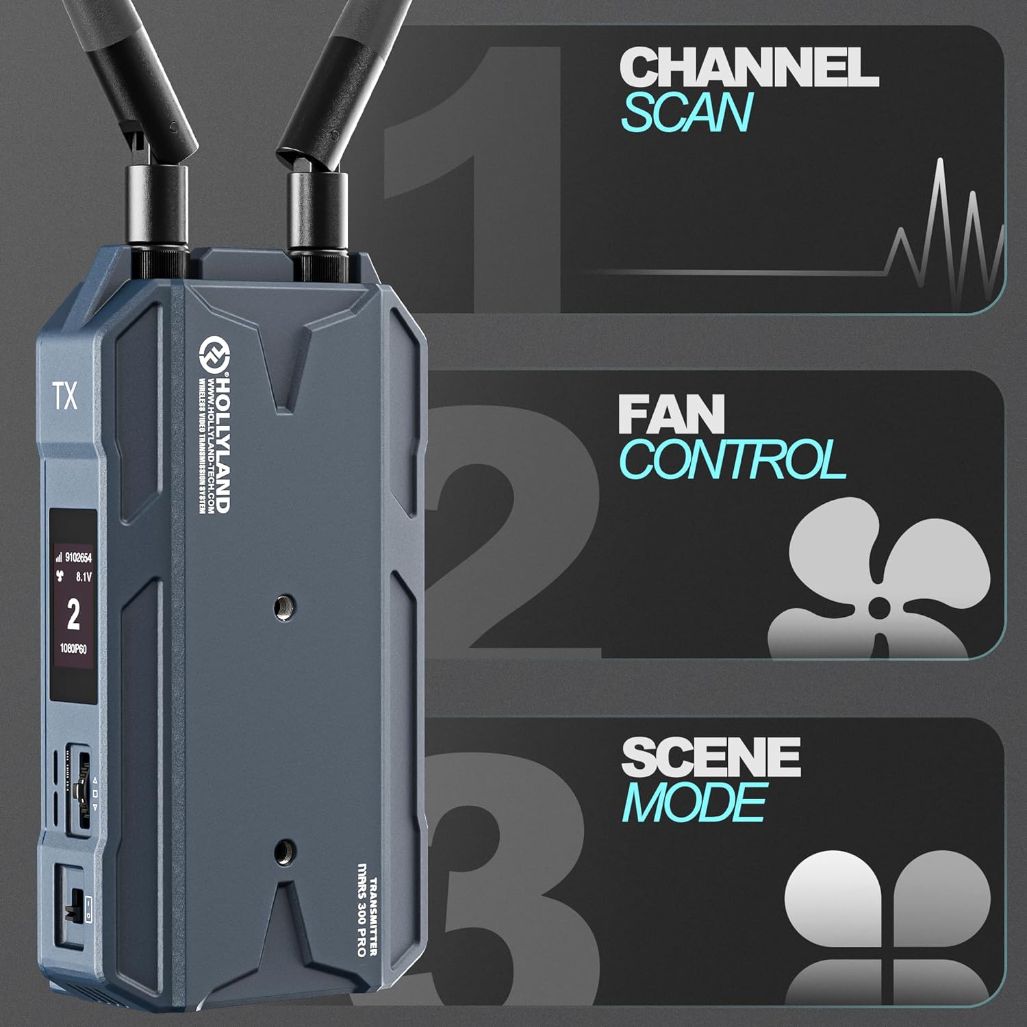 Hollyland Mars 300 PRO HDMI Wireless Video Transmitter/Receiver Set (Enhanced) |  HOLLYLAND |  TRANSMITTER - MONITOR |  Zoso Music
