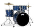 DW PDP Center Stage 5-pc Complete Drum Kit with Hardware, Stool & Cymbals - Royal Blue Sparkle | Zoso Music Sdn Bhd