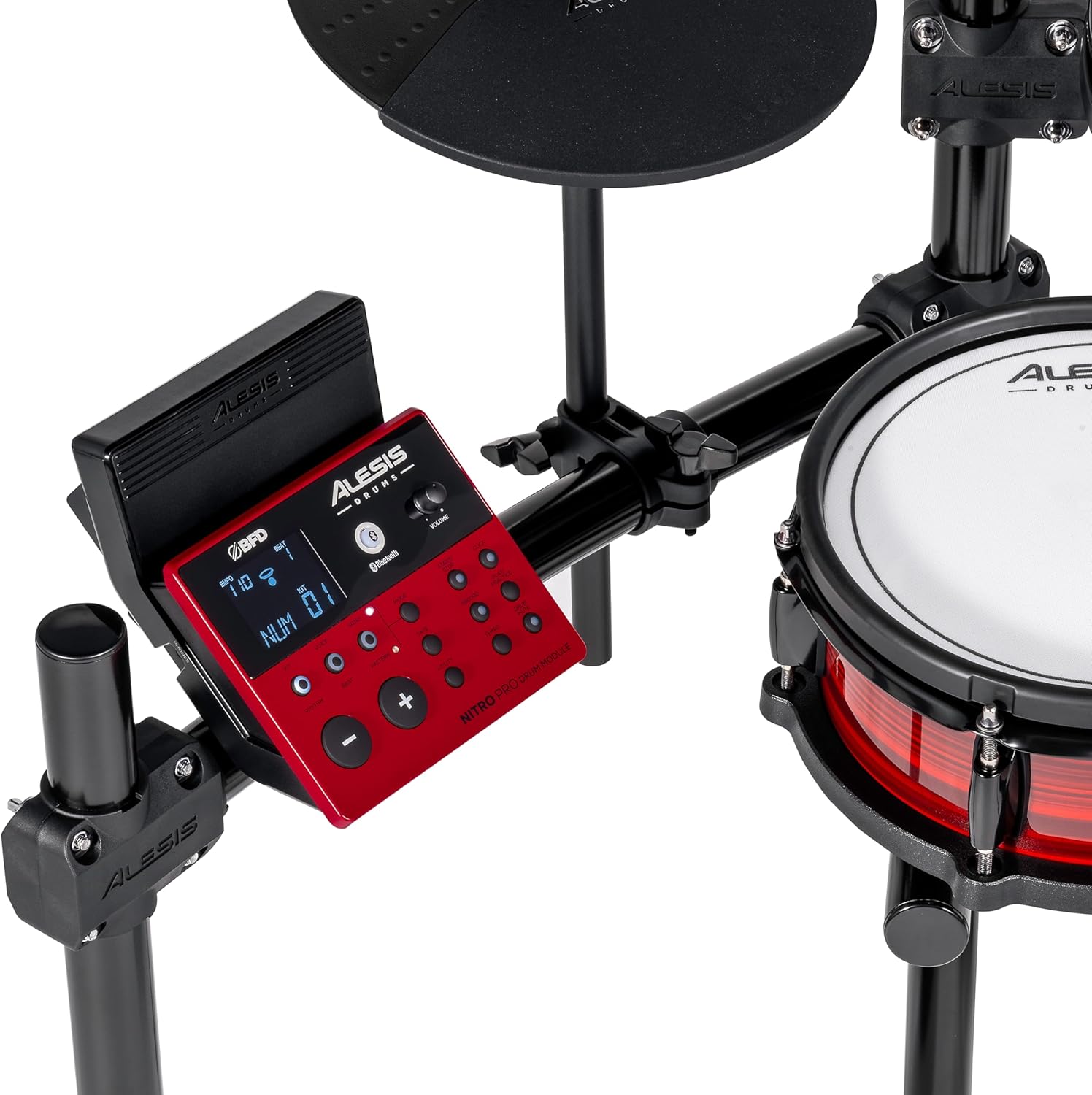 Alesis Nitro Pro XL 10-Piece Electronic Drum Kit With Mesh Heads & Bluetooth