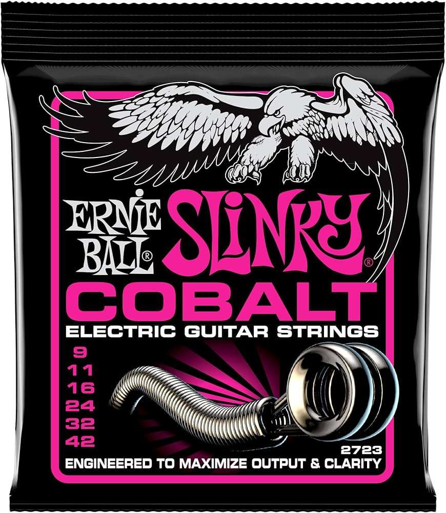 Ernie Ball Super Slinky Cobalt Electric Guitar Strings, 9-42 | Zoso Music Sdn Bhd