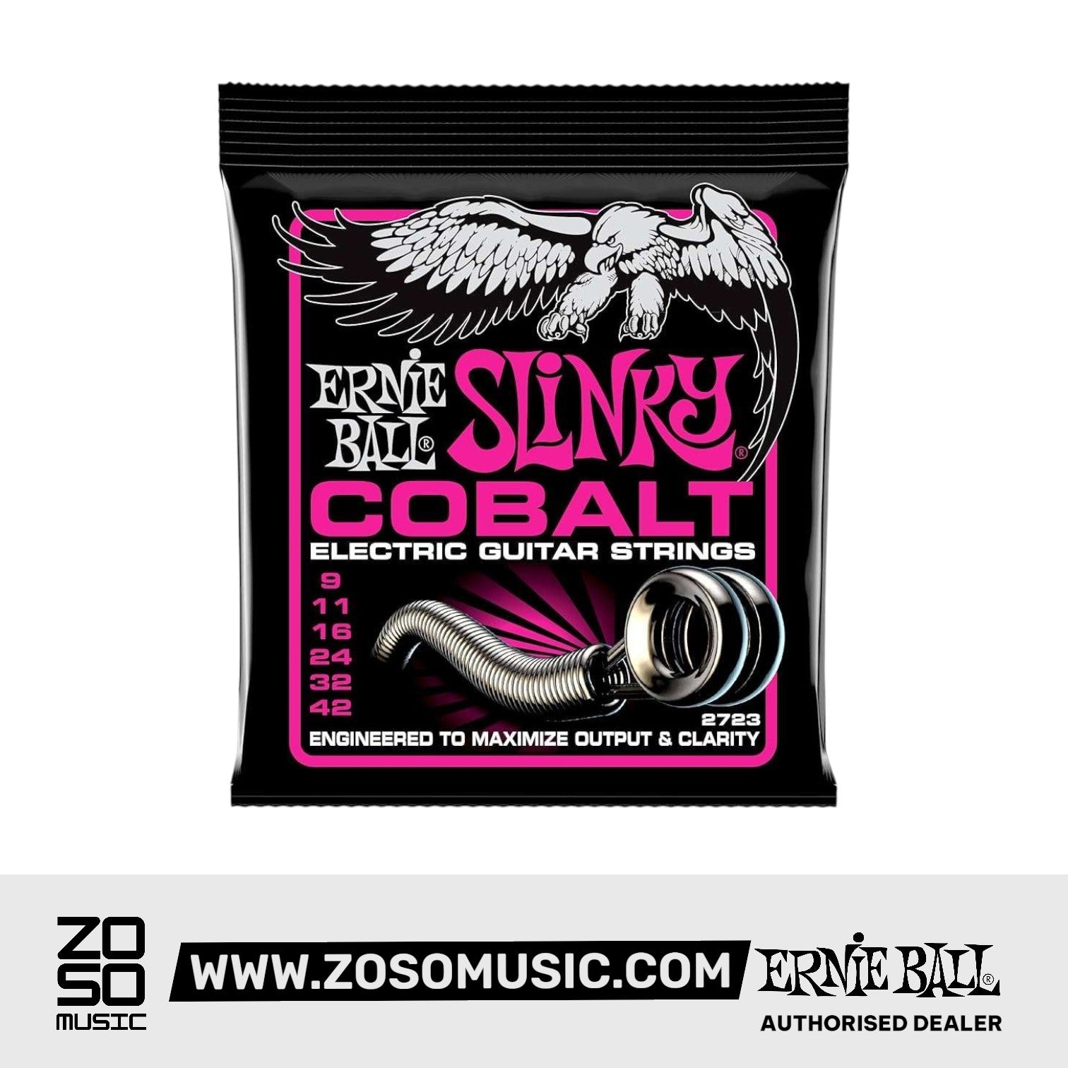 Ernie Ball Super Slinky Cobalt Electric Guitar Strings, 9-42 | Zoso Music Sdn Bhd