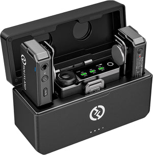 Hollyland LARK MAX Duo 2-Person Wireless Microphone System (2.4 GHz, Black) | Zoso Music Sdn Bhd