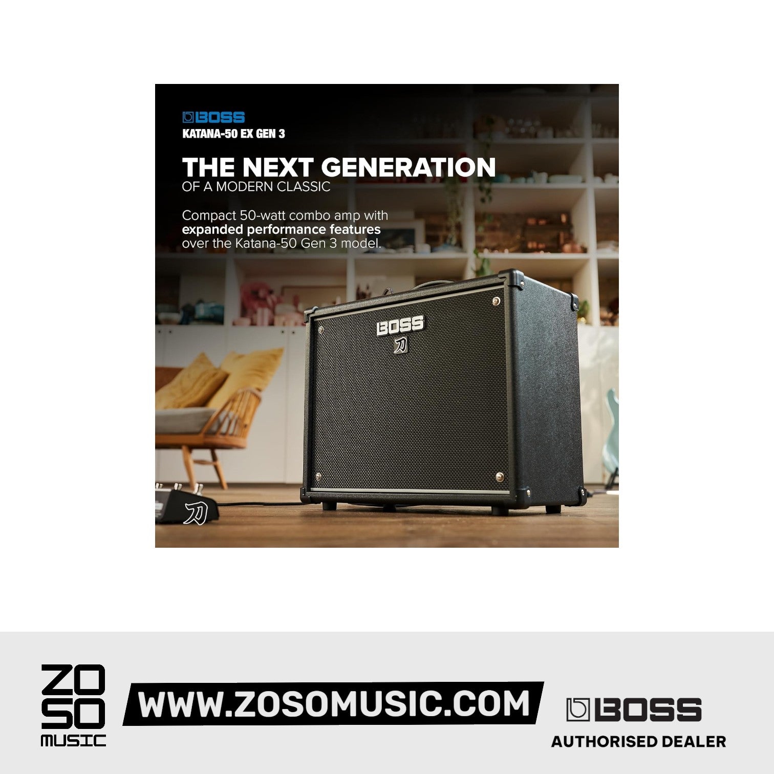 Boss Katana 50 EX G3 - Gen 3 50-watt 1x12'' Guitar Combo Amplifier |  BOSS |  AMPLIFIER-CABINET |  Zoso Music