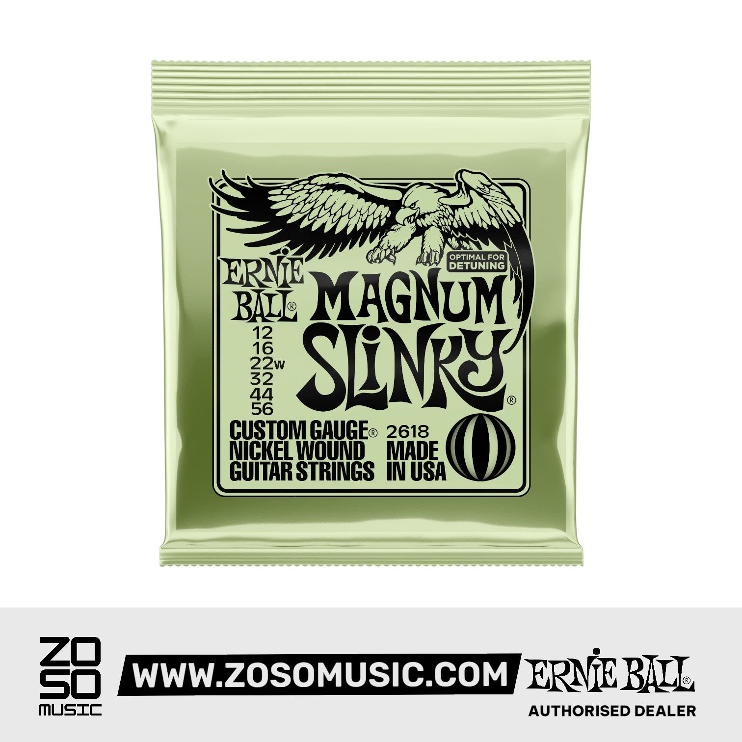 Ernie Ball P02618 Magnum Slinky Nickel Wound Electric Guitar Strings, 12-56 Gauge | Zoso Music Sdn Bhd