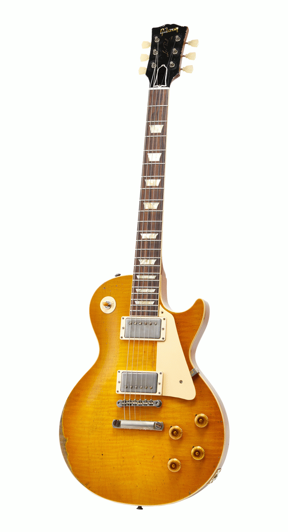 Gibson 1958 Les Paul Standard Reissue Heavy Aged  Electric Guitar, Lemon Burst (LPR58HADLNH1)