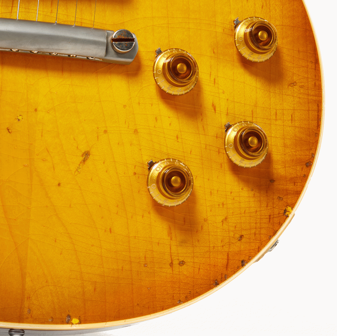 Gibson 1958 Les Paul Standard Reissue Heavy Aged  Electric Guitar, Lemon Burst (LPR58HADLNH1)