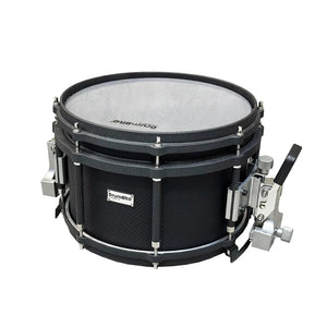 DrumBito MS-S1208 Standard Series Light Weight Marching High Tension Snare Drum 12" with Carrier & Drumsticks - Black | Zoso Music Sdn Bhd