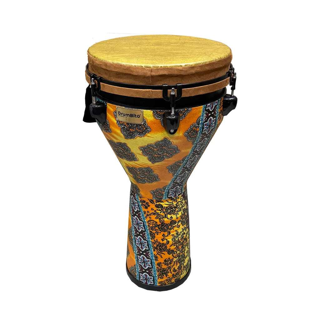 DrumBito DJ-012-BA Remo Style Key Tuned Djembe 12” with Padded Bag & Drum Key - Batik Design | Zoso Music Sdn Bhd