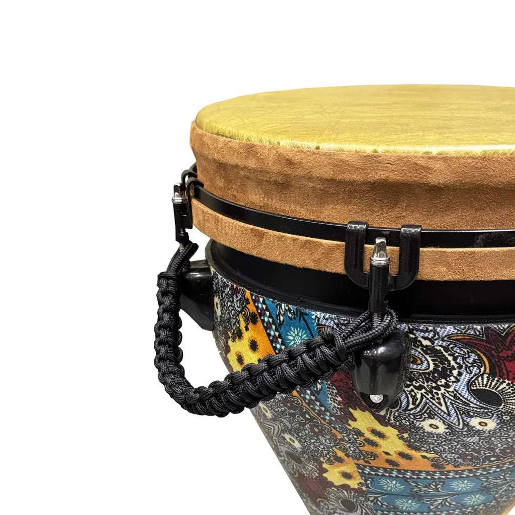 DrumBito DJ-012-BA Remo Style Key Tuned Djembe 12” with Padded Bag & Drum Key - Batik Design