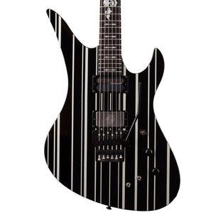 Schecter Synyster Gates Custom-S Sustainiac & Floyd Rose - Gloss Black with Silver Pin Stripes [MIK] |  SCHECTER |  ELECTRIC GUITAR |  Zoso Music