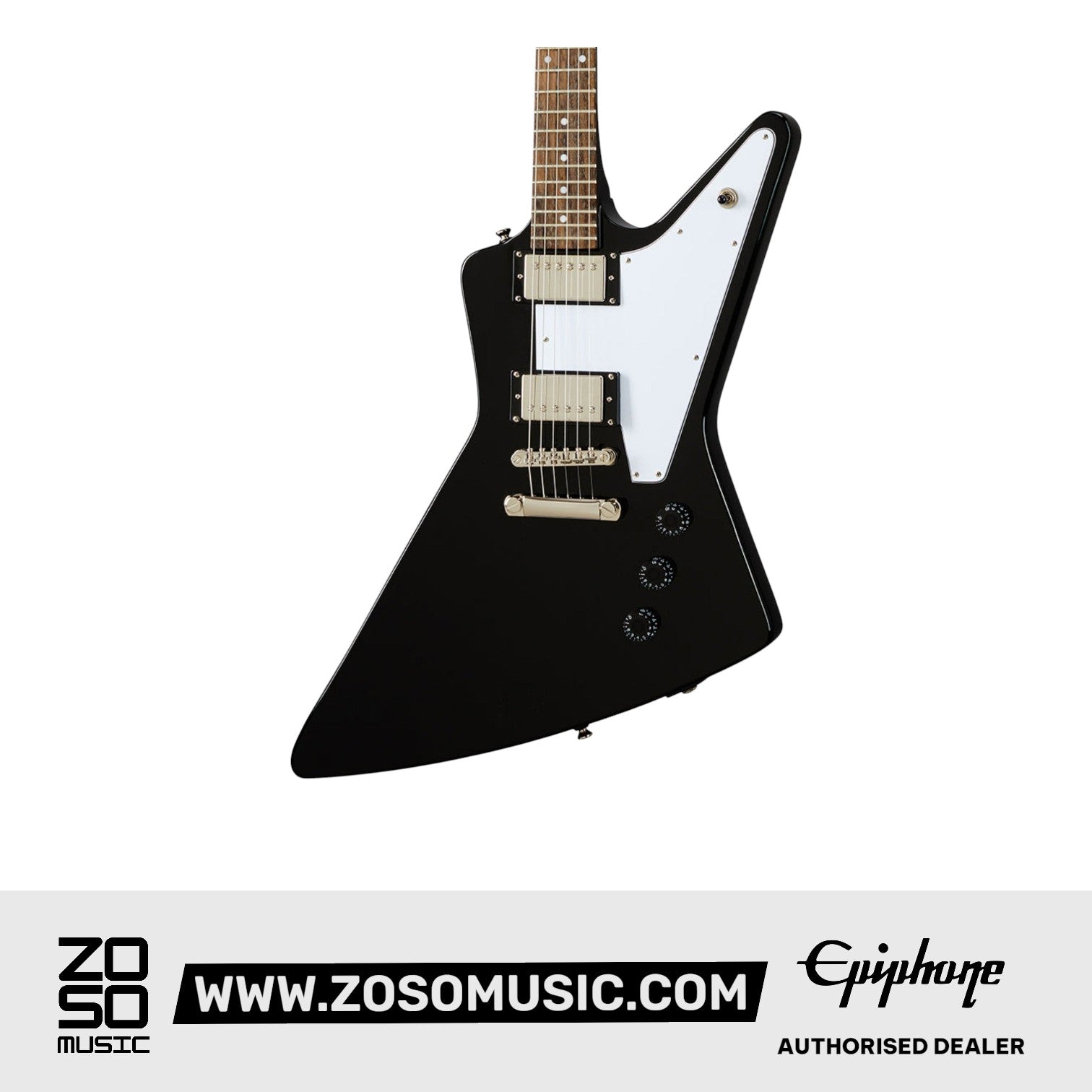Epiphone EIXPEBNH1 Explorer Electric Guitar - Ebony |  EPIPHONE |  ELECTRIC GUITAR |  Zoso Music