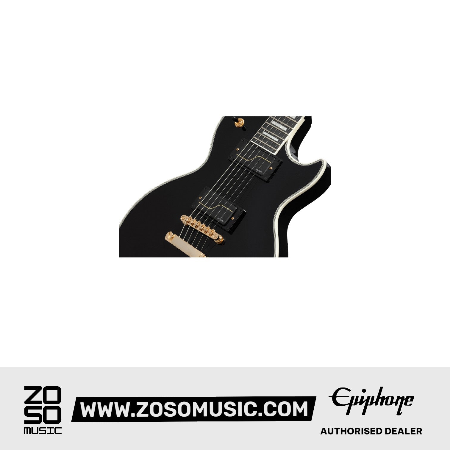 Epiphone EILPCMKH6EBGH3 Matt Heafy Les Paul Custom Origins Electric Guitar - Ebony |  EPIPHONE |  ELECTRIC GUITAR |  Zoso Music