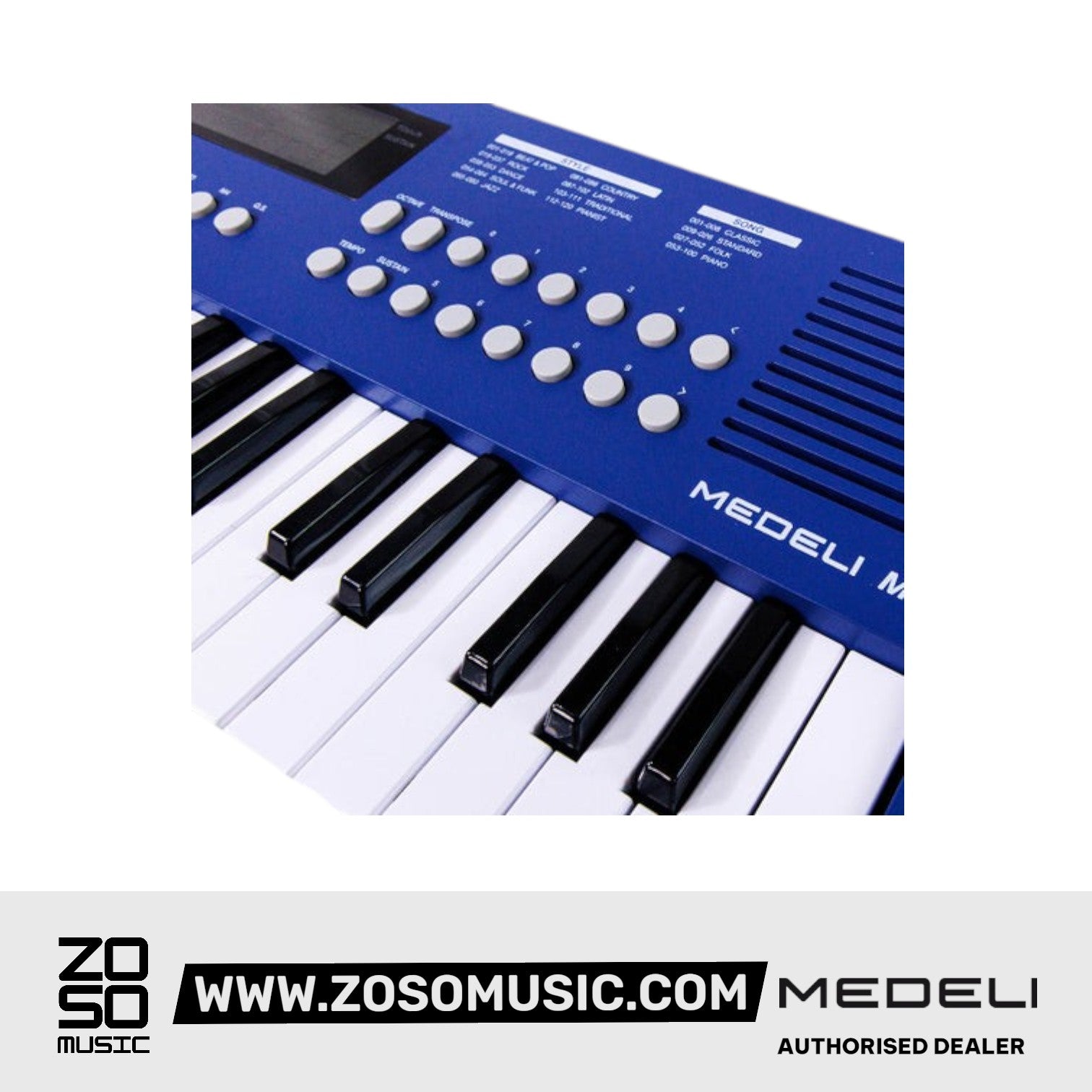 Medeli MK49 49 Keys Portable Keyboard Basic Package with Adapter |  MEDELI |  KEYBOARD-PORTABLE |  Zoso Music