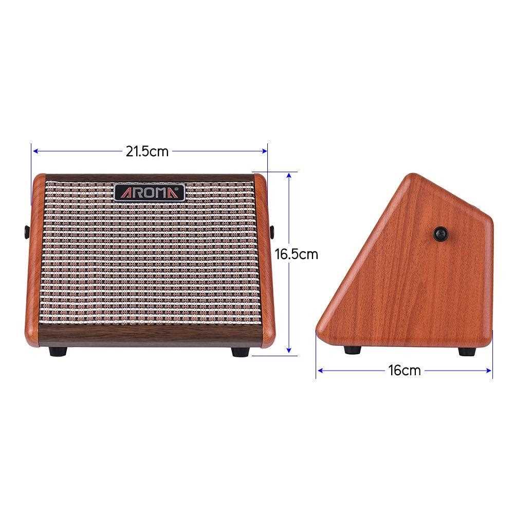 Aroma AG15A 15W Portable Acoustic Guitar Amp With Rechargeable Battery | AROMA , Zoso Music