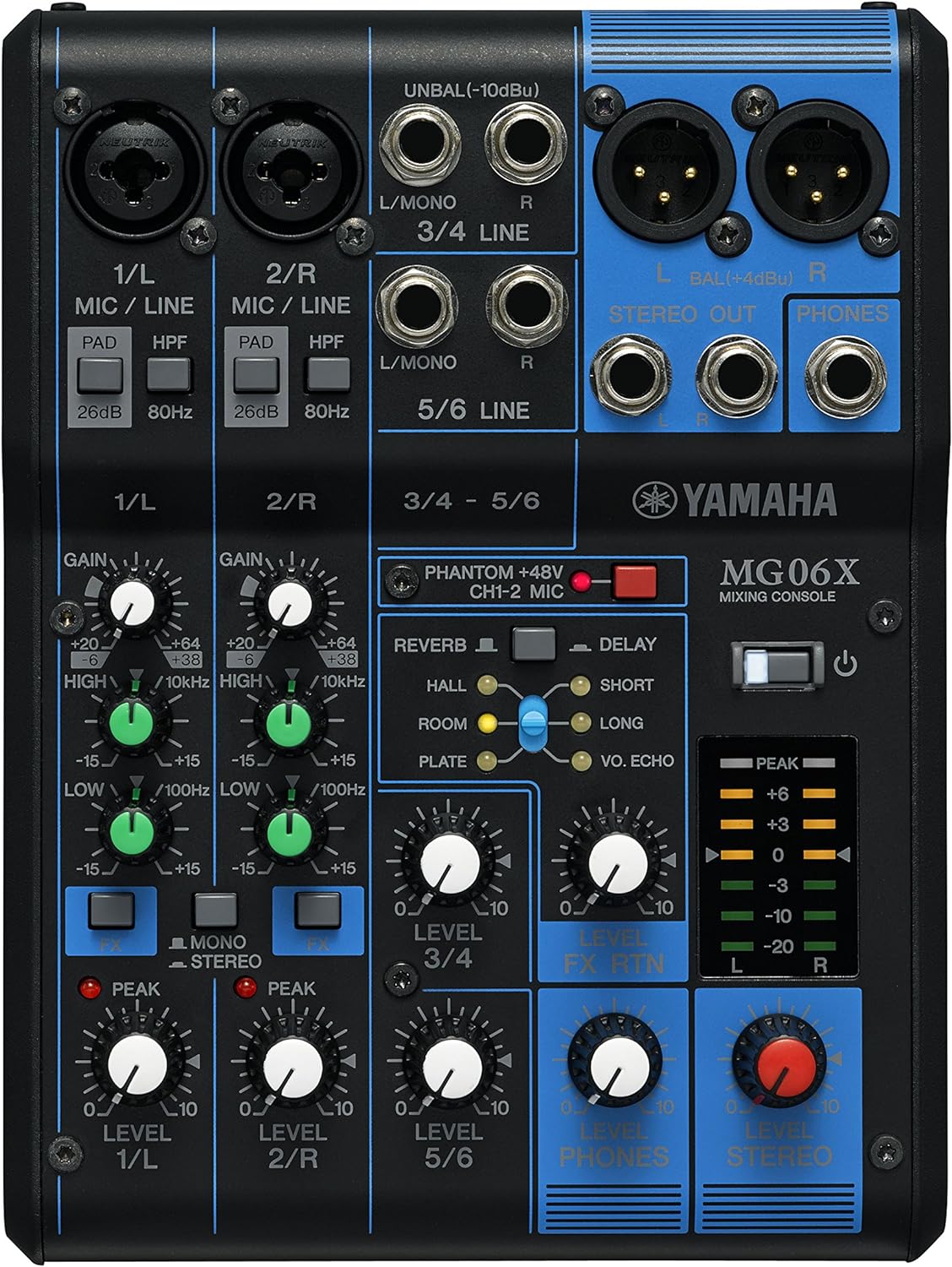 Yamaha MG06X 6-channel Analog Mixer with Effects | Zoso Music Sdn Bhd