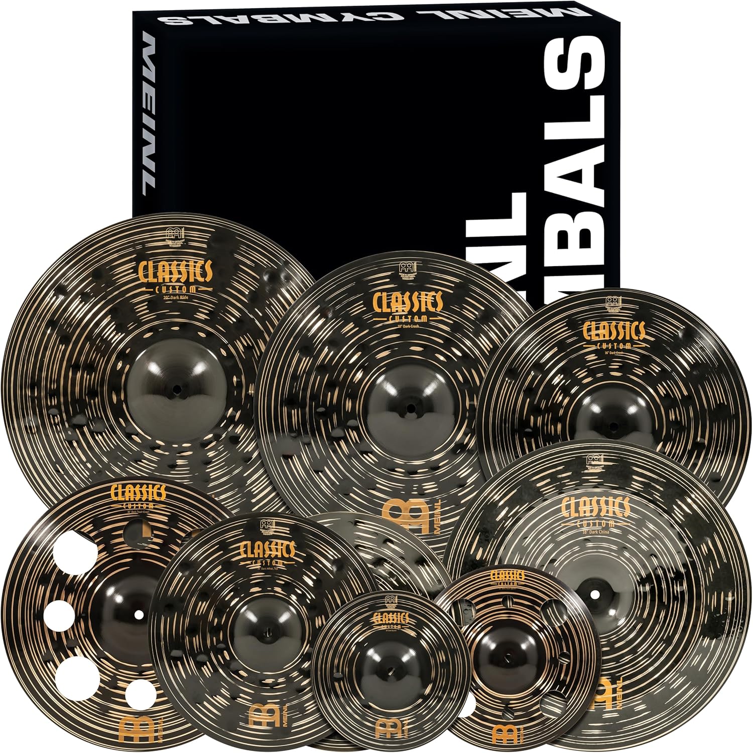 Meinl CCD141620 Classics Custom Dark Cymbal Box Set with 14