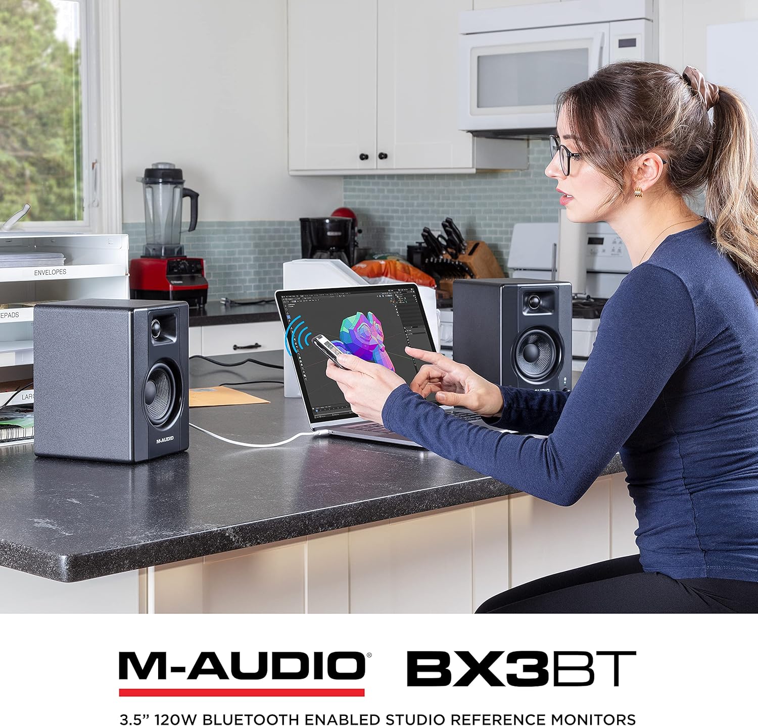 M-Audio BX3 BT 3.5-inch Bluetooth Multimedia Monitors - Pair |  M-AUDIO |  STUDIO MONITOR |  Zoso Music