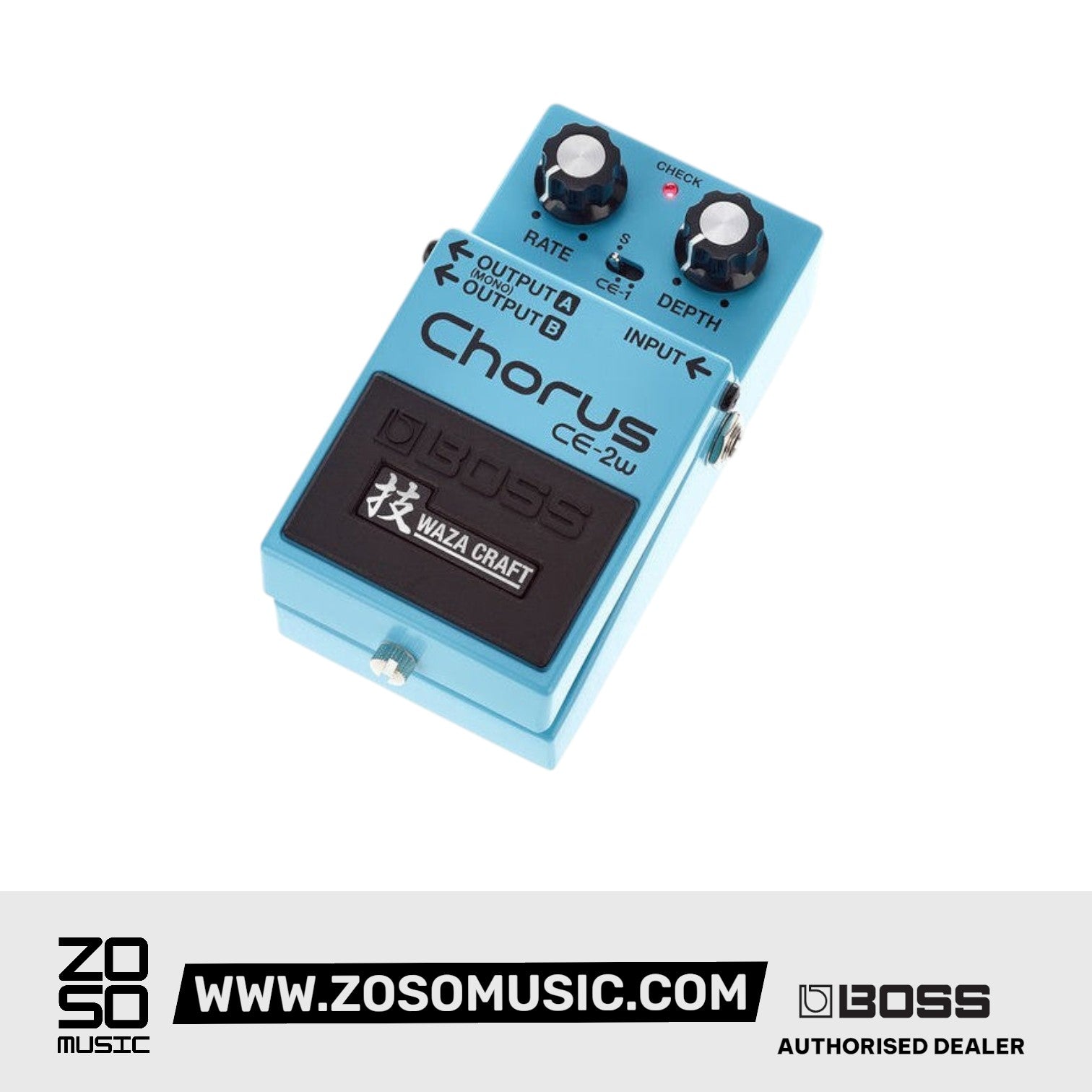 Boss CE-2W Waza Craft Chorus Guitar Pedal |  BOSS |  SUSTAIN PEDALS |  Zoso Music