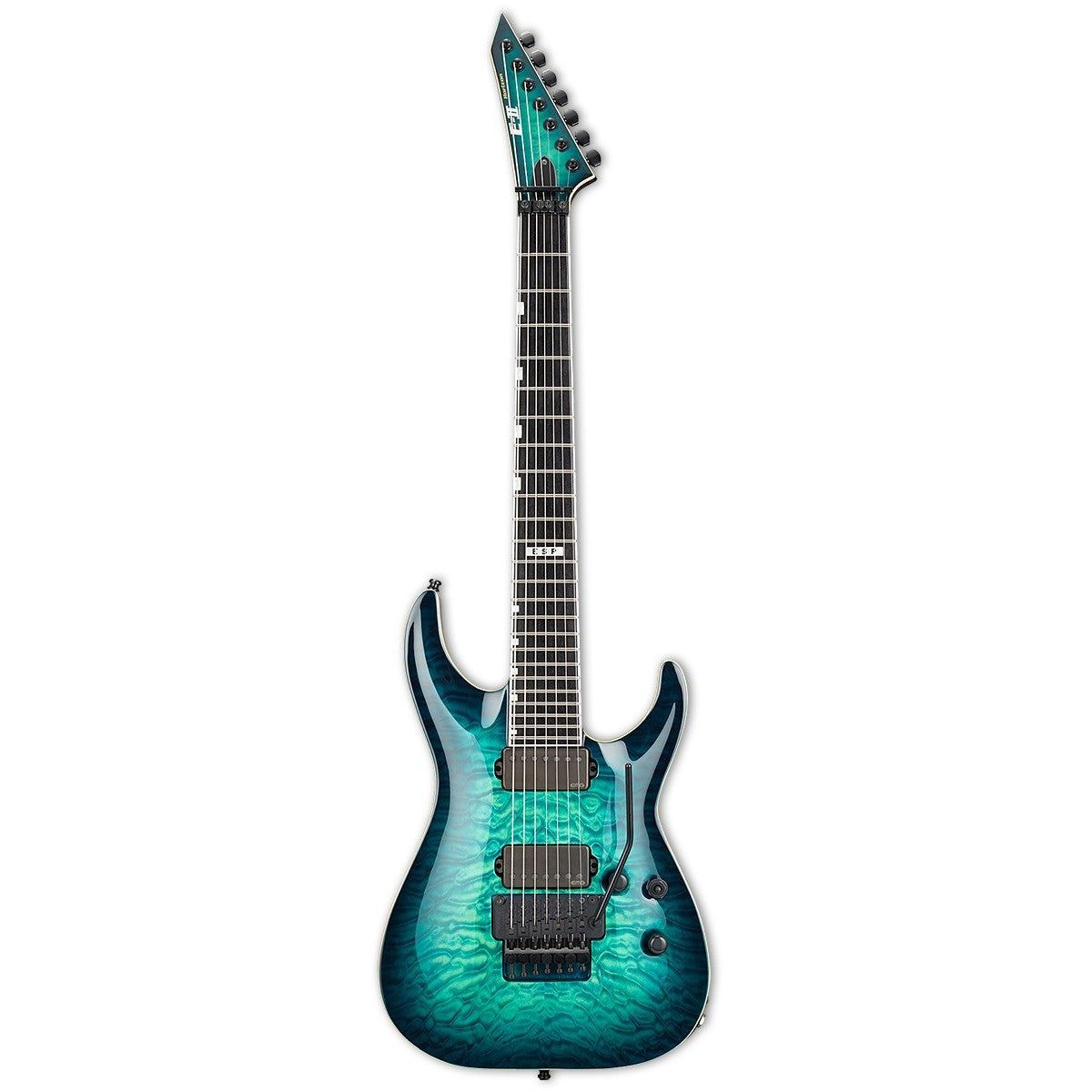 ESP E-II Horizon FR-7 7-String - Black Turquoise Burst [Made in Japan]