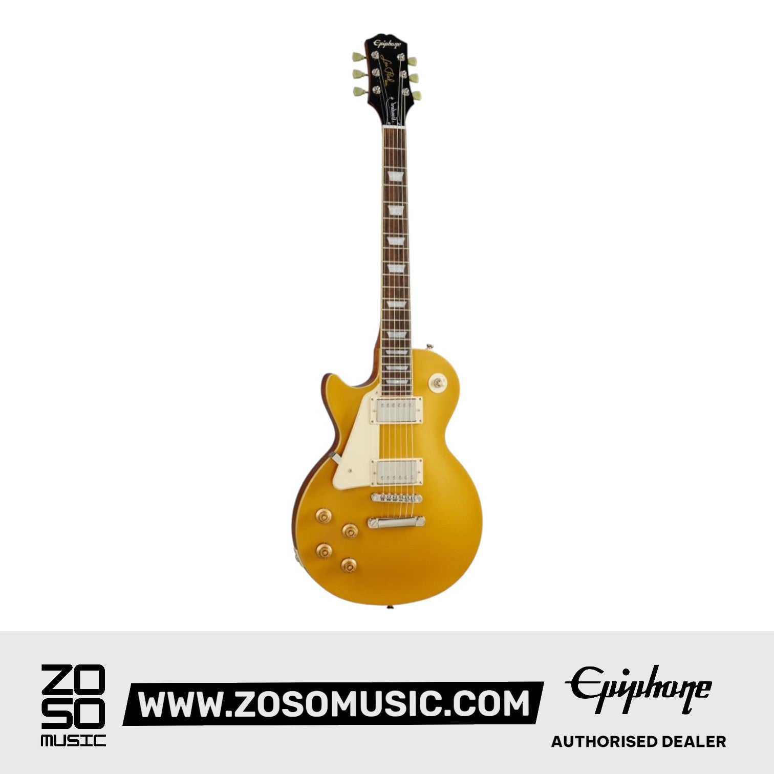 EPIPHONE LES PAUL STANDARD '50S LEFT-HANDED ELECTRIC GUITAR - METALLIC GOLD | EPIPHONE , Zoso Music