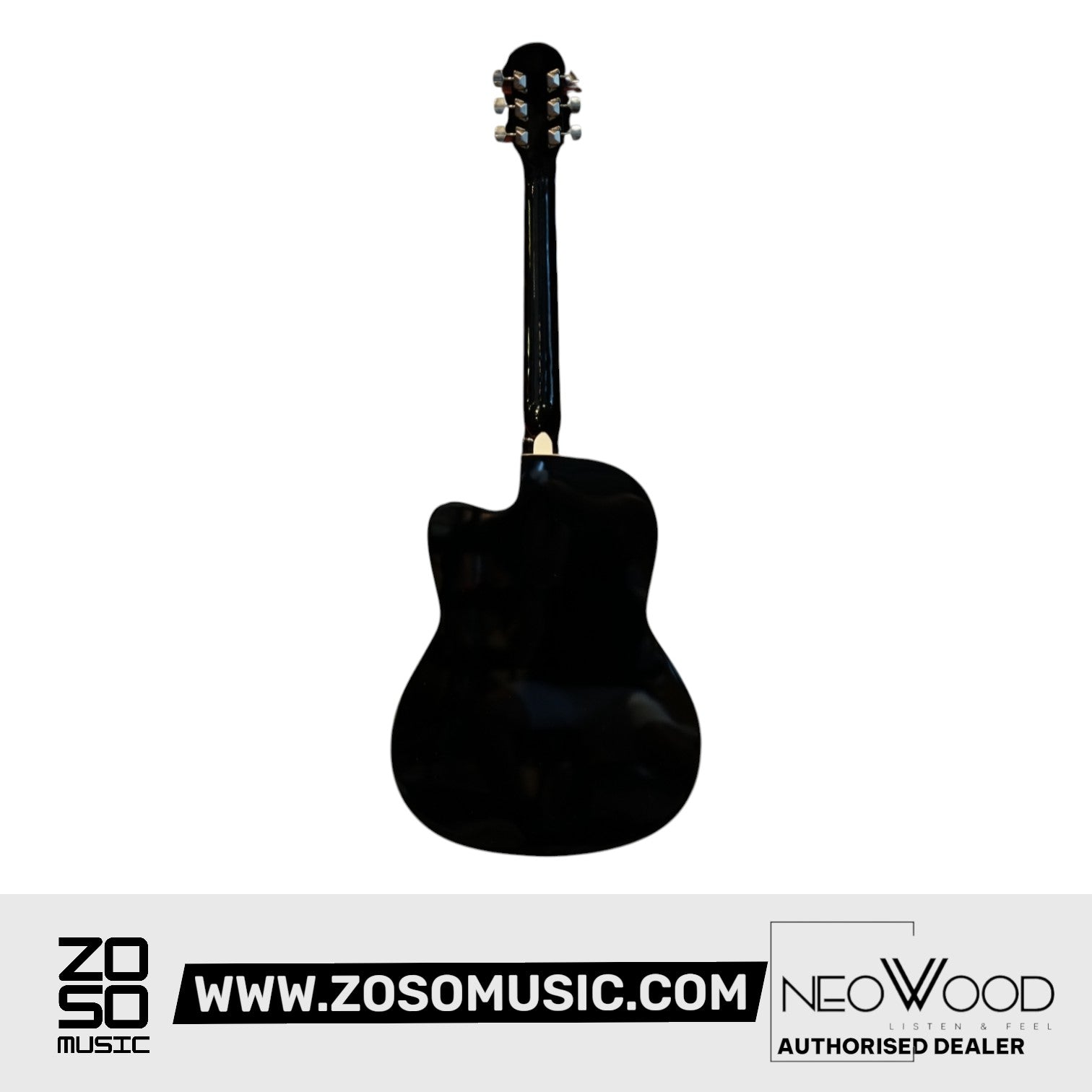 Neowood C10 BK 39Inch Acoustic Guitar Gloss Finish Black |  NEOWOOD |  ACOUSTIC GUITAR |  Zoso Music