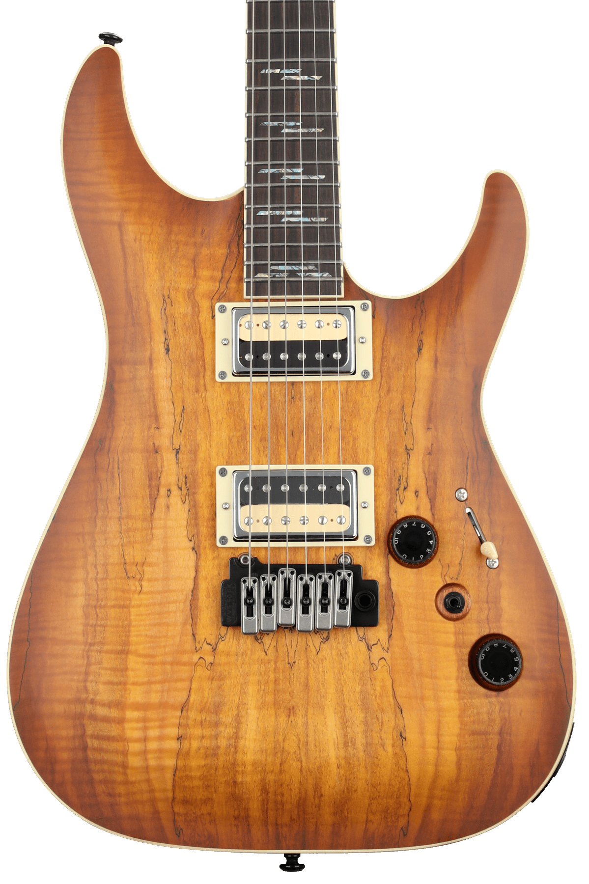 Schecter C-1 Exotic Spalted Maple Electric Guitar - Satin Natural Vintage Burst [MII]