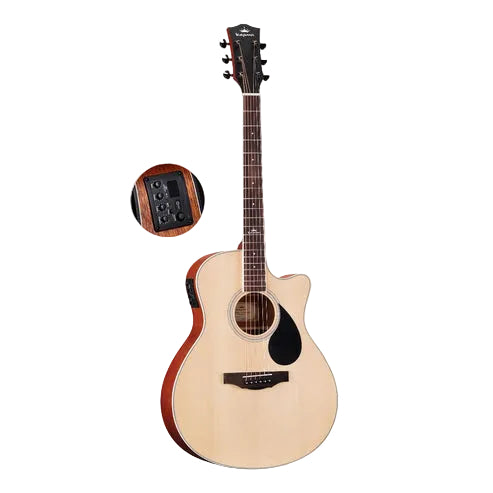 KEPMA A1CE 41 inch Grand Auditorium Semi Acoustic Guitar w K1 EQ
