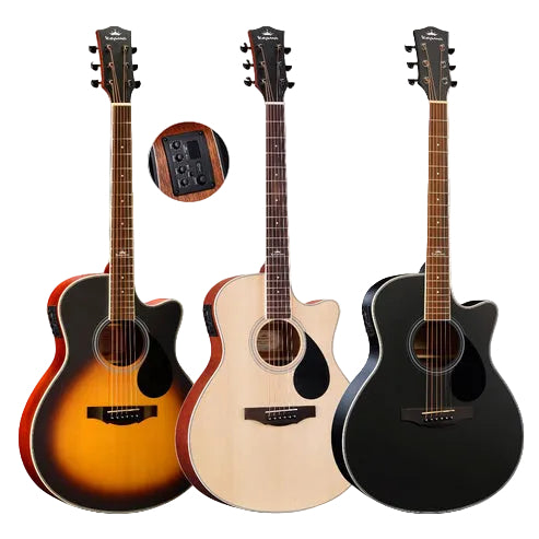 KEPMA A1CE 41 inch Grand Auditorium Semi Acoustic Guitar w K1 EQ | Zoso Music Sdn Bhd