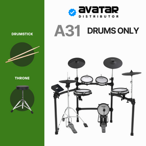 Avatar A31, 9-pc Electronic Digital Drum w/Mesh Head |  AVATAR |  DRUM-ELECTRONIC |  Zoso Music