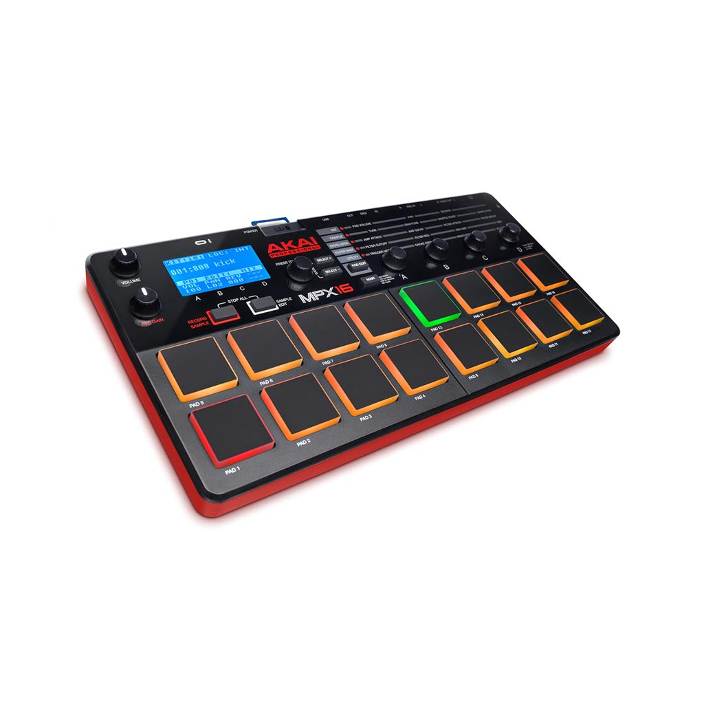 Akai Professional MPX16 SD Side View Zoso Music 