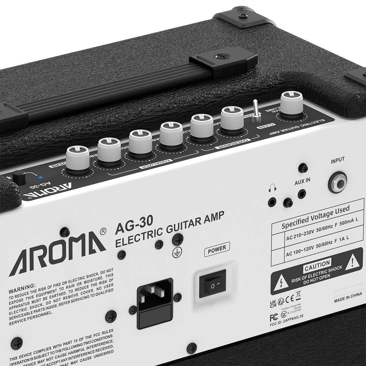 Aroma AG-30 30W Electric Guitar Amp with Bluetooth |  AROMA |  AMPLIFIER-ELECTRIC |  Zoso Music