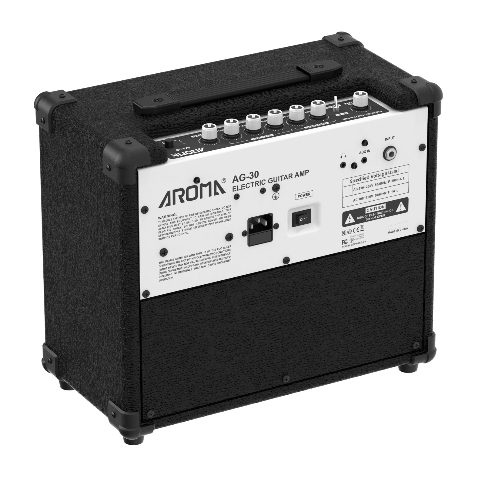 Aroma AG-30 30W Electric Guitar Amp with Bluetooth |  AROMA |  AMPLIFIER-ELECTRIC |  Zoso Music