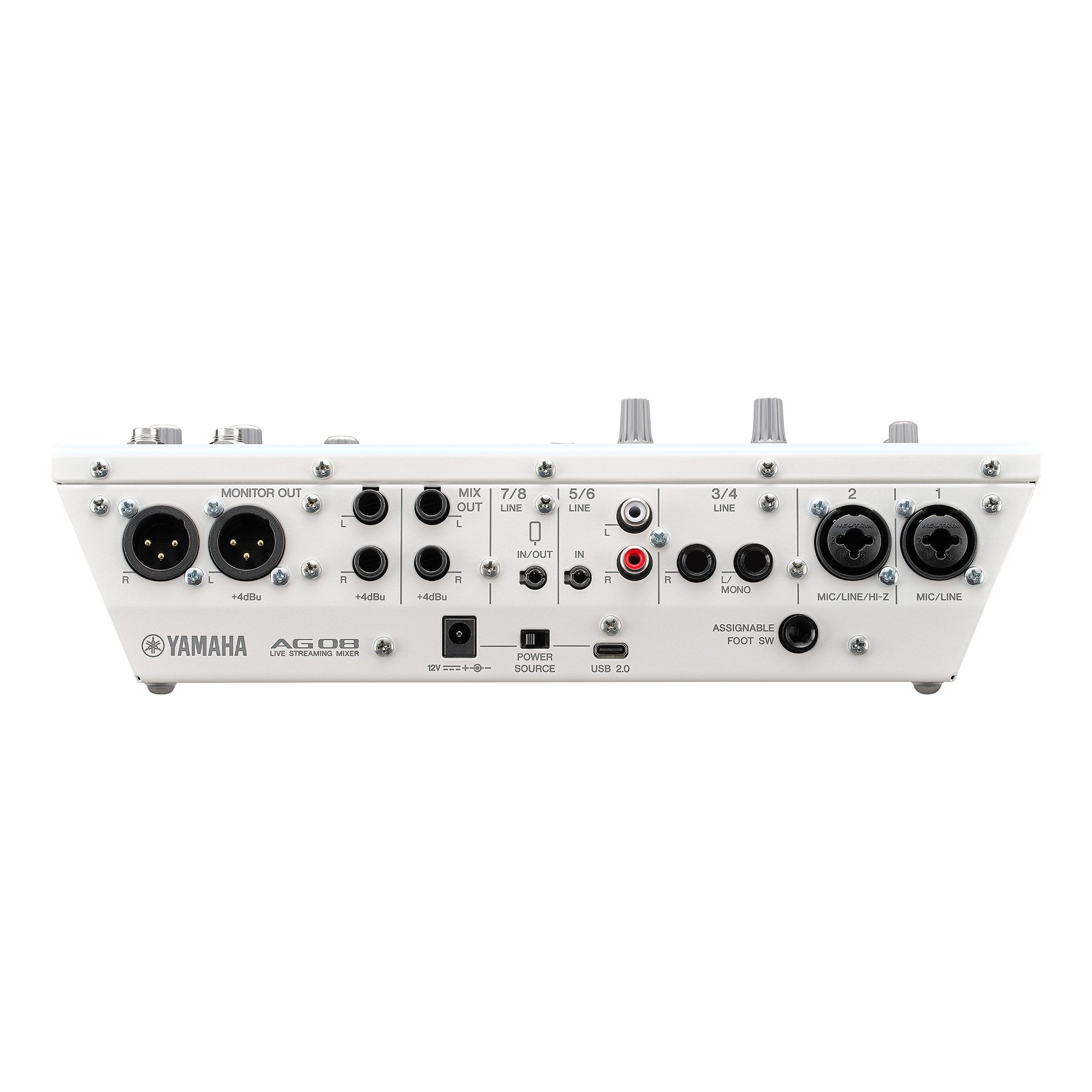 Yamaha AG08 8-channel Mixer / Audio Interface / Podcast - White