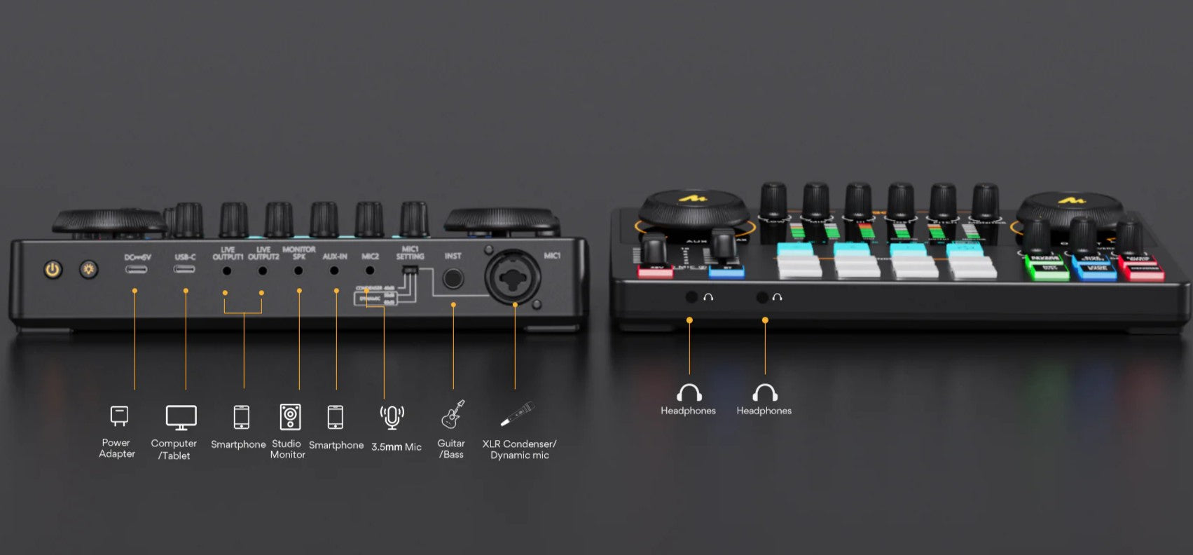 Maonocaster AME2 Integrated Audio Production Studio Sound Card For Live Streaming |  MAONO |  AUDIO INTERFACE |  Zoso Music